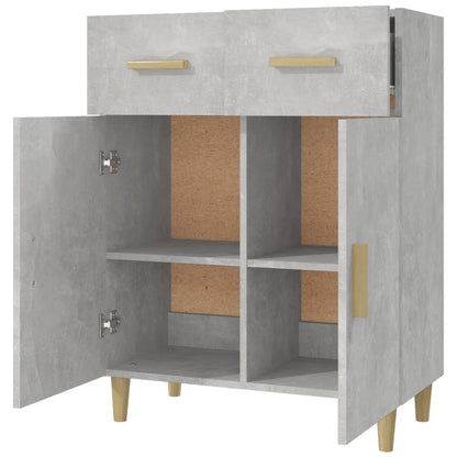 Credenza Grigio Cemento 69,5x34x89 cm in Legno Multistrato