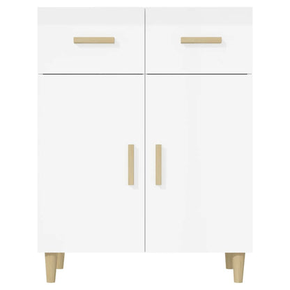 Credenza 69,5x34x89 cm in Legno Multistrato Bianco Lucido