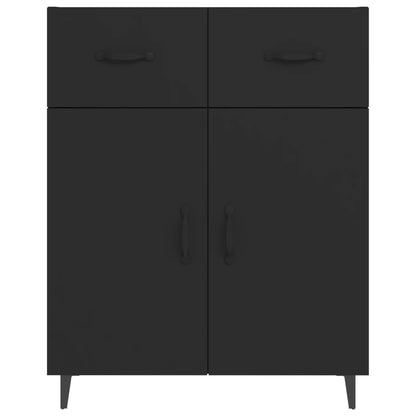 Credenza Nera 69,5x34x90 cm in Legno Multistrato
