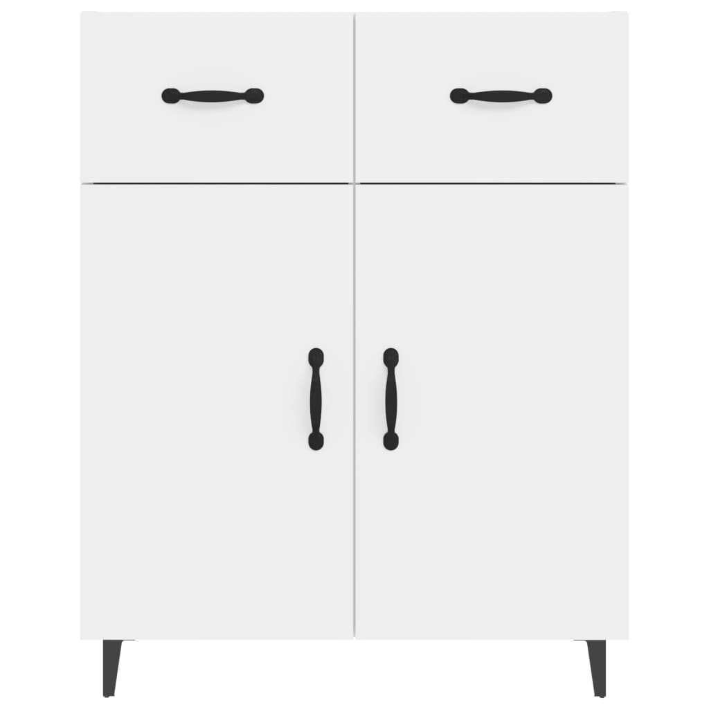 Credenza 69,5x34x90 cm in Legno Multistrato Bianco Lucido