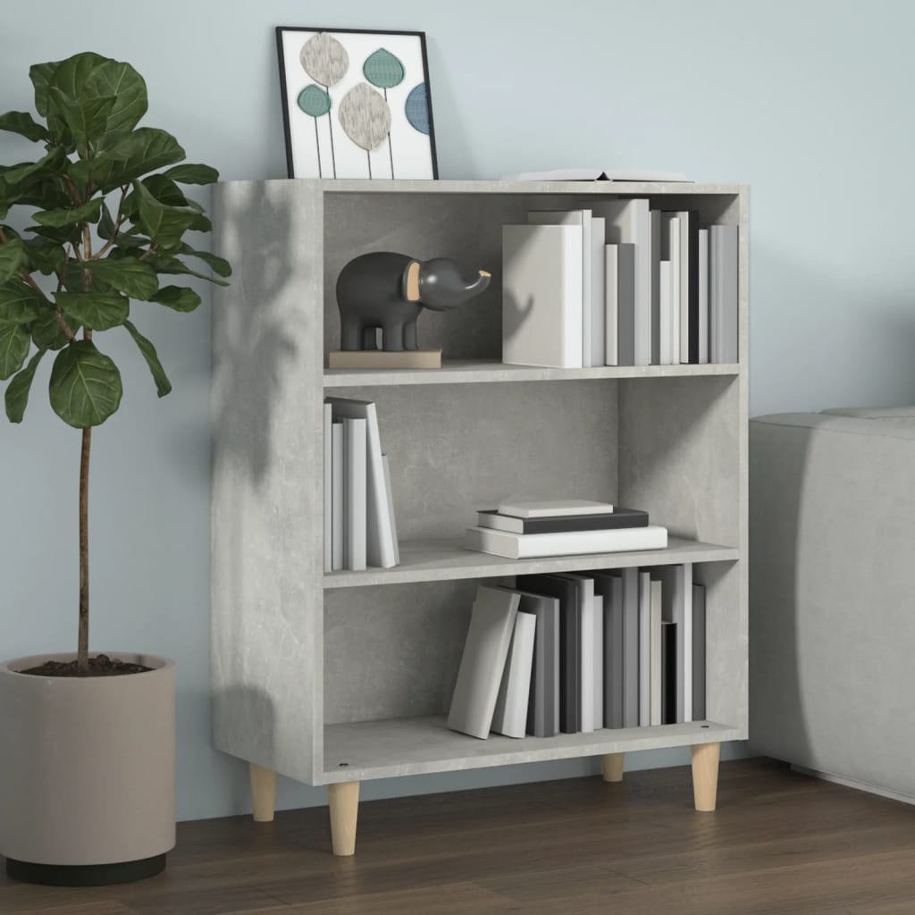 Credenza Grigio Cemento 69,5x32,5x90 cm in Legno Multistrato