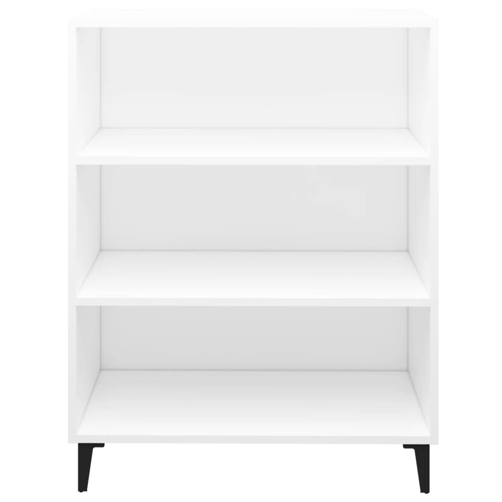 Credenza Bianca 69,5x32,5x90 cm in Legno Multistrato