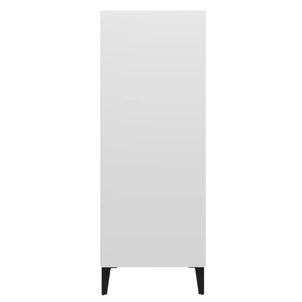 Credenza Bianca 69,5x32,5x90 cm in Legno Multistrato