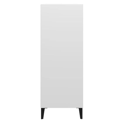 Credenza Bianca 69,5x32,5x90 cm in Legno Multistrato