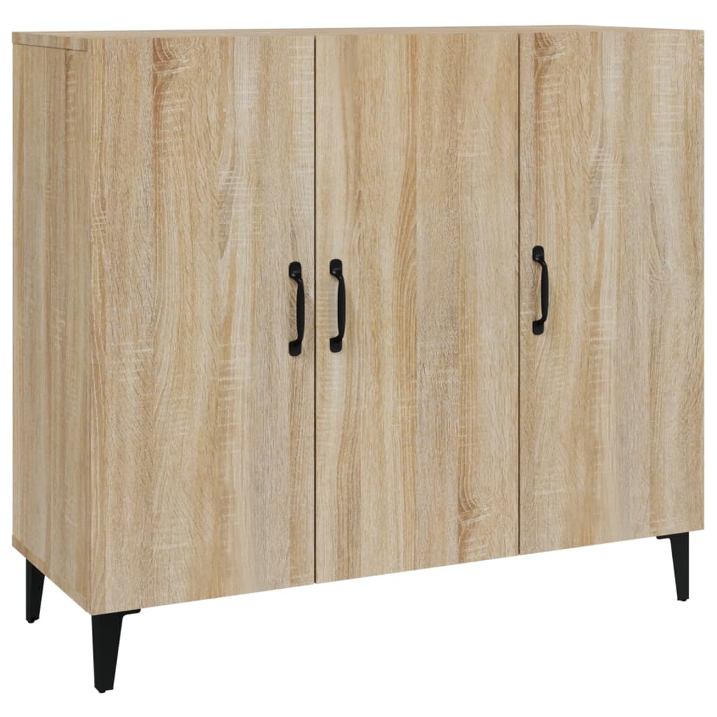 Credenza Rovere Sonoma 90x34x80 cm in Legno Multistrato