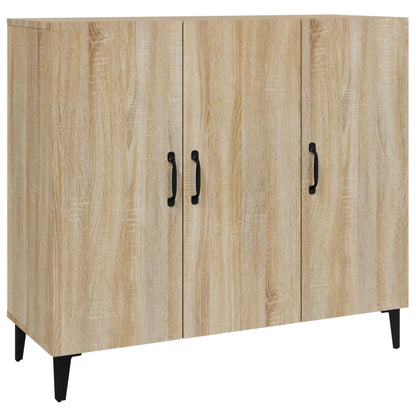 Credenza Rovere Sonoma 90x34x80 cm in Legno Multistrato
