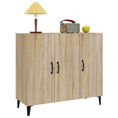 Credenza Rovere Sonoma 90x34x80 cm in Legno Multistrato