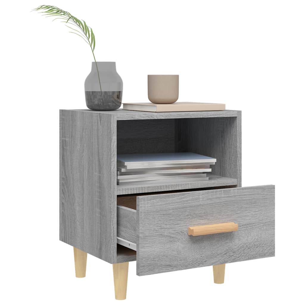 Comodino Grigio Sonoma 40x35x47 cm