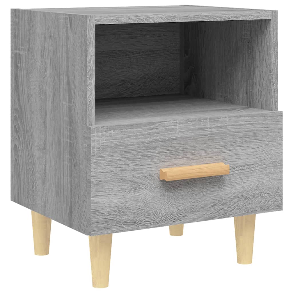 Comodini 2 pz Grigio Sonoma 40x35x47 cm