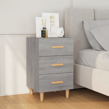 Comodino Grigio Sonoma 40x40x66 cm in Legno Multistrato