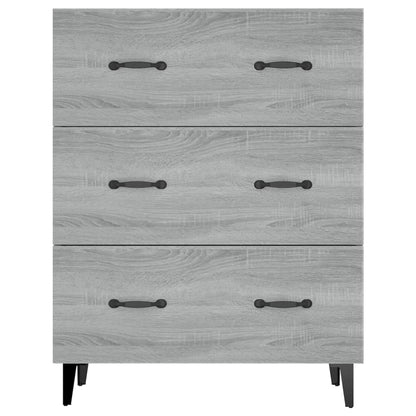 Credenza Grigio Sonoma 69,5x34x90 cm in Legno Multistrato