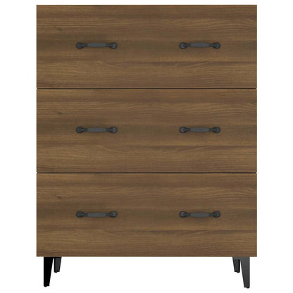 Credenza Rovere Marrone 69,5x34x90 cm in Legno Multistrato