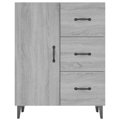 Credenza Grigio Sonoma 69,5x34x90 cm in Legno Multistrato