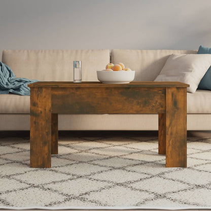 Tavolino da Salotto Rovere Fumo 101x49x52 cm Legno Multistrato