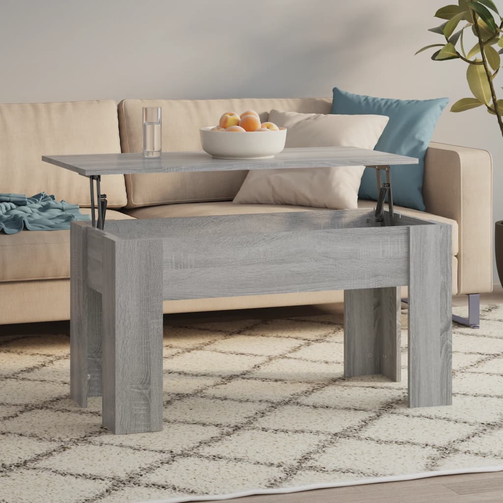 Tavolino da Salotto Grigio Sonoma 101x49x52cm Legno Multistrato