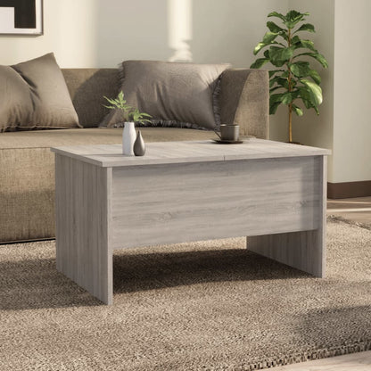 Tavolino Salotto Grigio Sonoma 80x50x42,5 cm Legno Multistrato