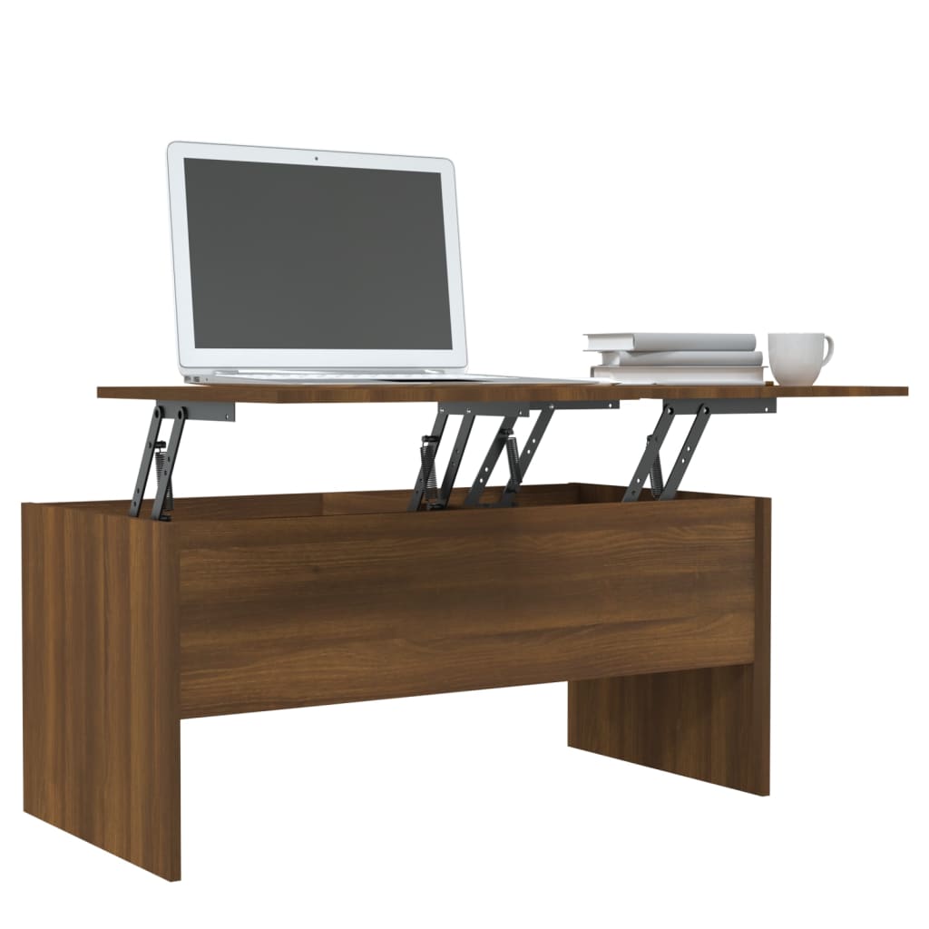 Tavolino Rovere Marrone 102x50,5x46,5 cm Legno Multistrato