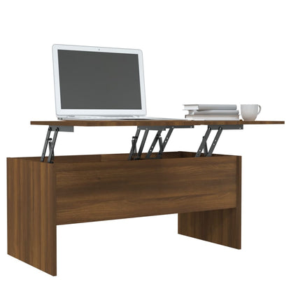 Tavolino Rovere Marrone 102x50,5x46,5 cm Legno Multistrato