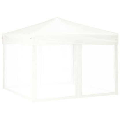 Tenda per Feste Pieghevole con Pareti Laterali Bianco 3x3 m