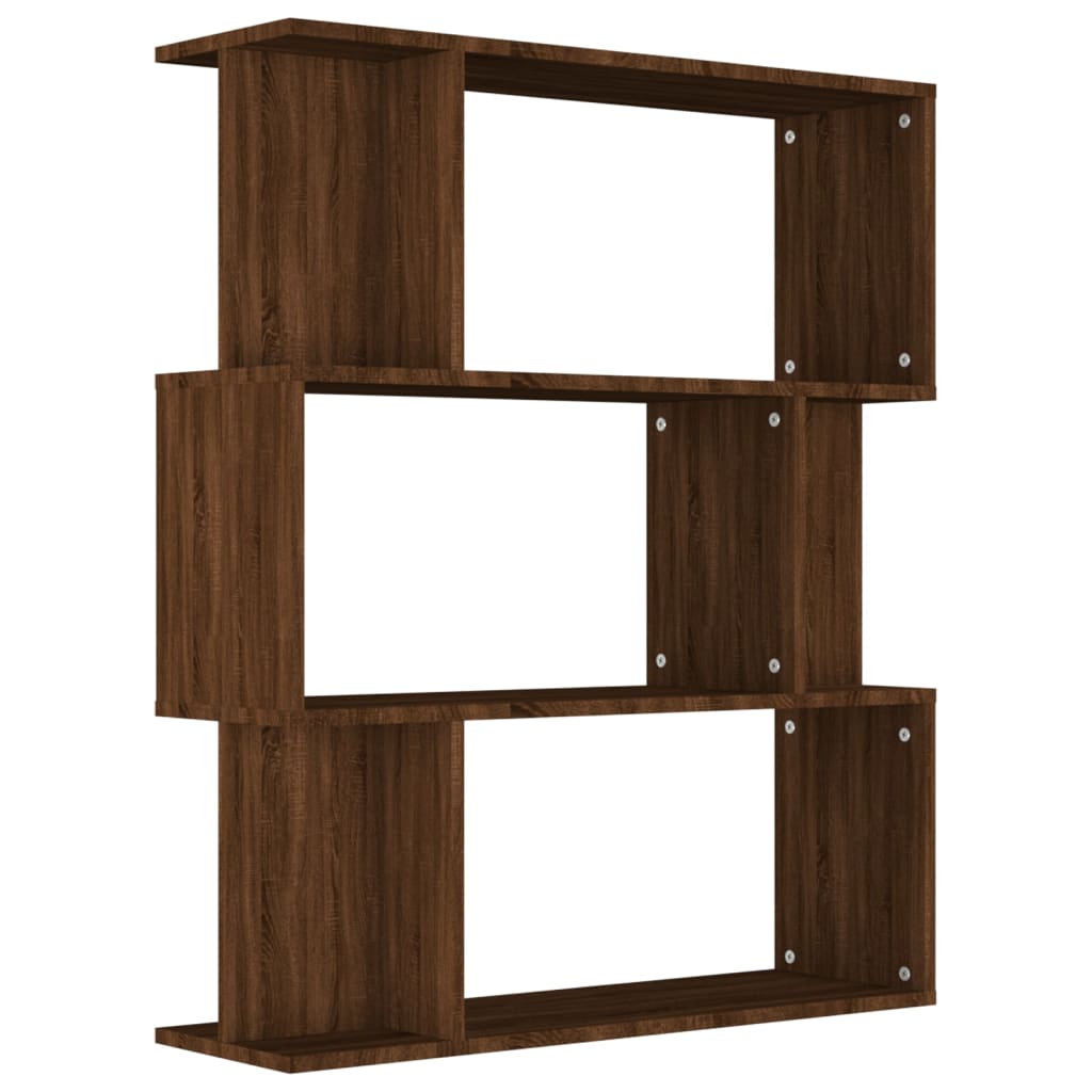 Libreria/Divisorio Rovere Marrone 80x24x96 cm Legno Multistrato