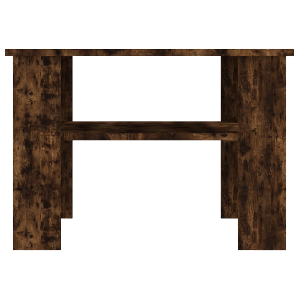 Tavolino da Salotto Rovere Fumo 60x60x42 cm Legno Multistrato