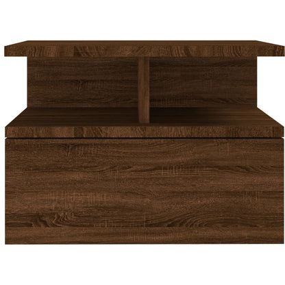 Comodino Pensile Rovere Marrone 40x31x27cm in Legno Multistrato