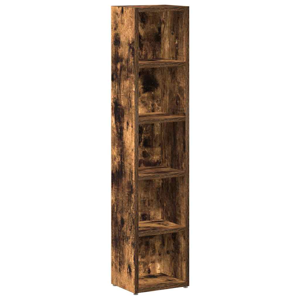 Mobili Porta CD 2pz Rovere Fumo 21x16x93,5cm Legno Multistrato