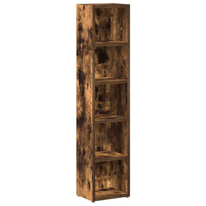 Mobili Porta CD 2pz Rovere Fumo 21x16x93,5cm Legno Multistrato
