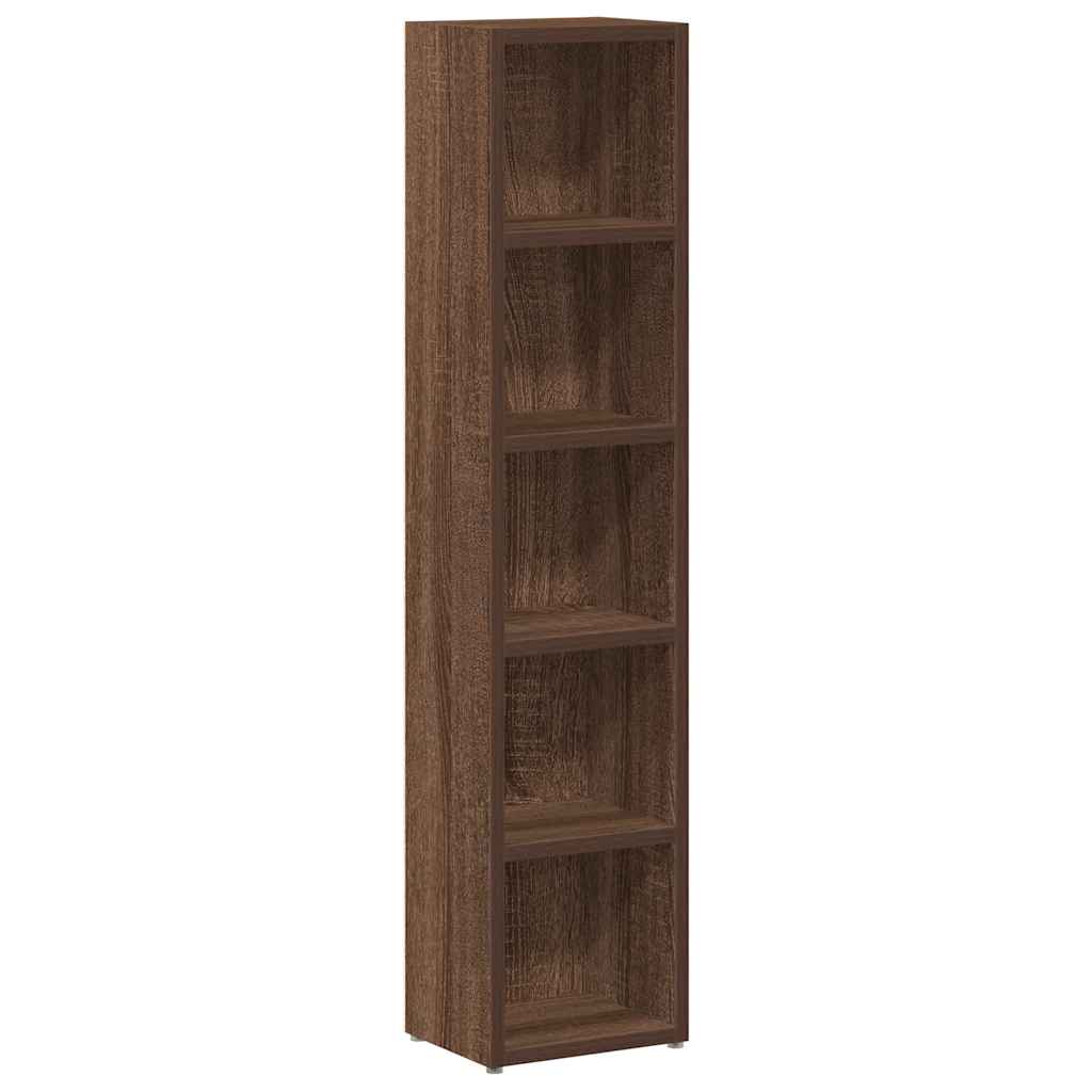Mobili Porta CD 2pz Rovere Marrone 21x16x93,5 Legno Multistrato