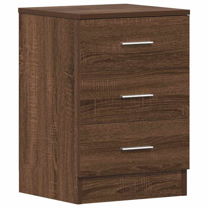 Comodino Rovere Marrone 38x35x56 cm in Legno Multistrato