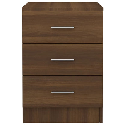 Comodino Rovere Marrone 38x35x56 cm in Legno Multistrato