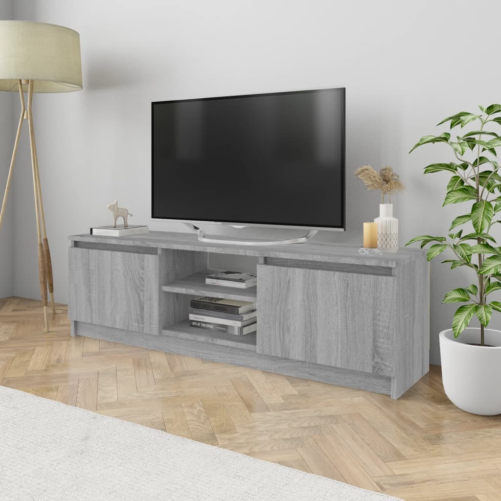 Mobile TV Grigio Sonoma 120x30x35,5 cm in Legno Multistrato