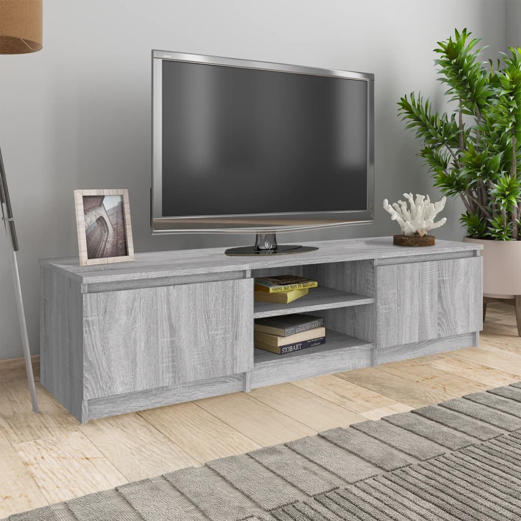 Mobile TV Grigio Sonoma 140x40x35,5 cm in Legno Multistrato