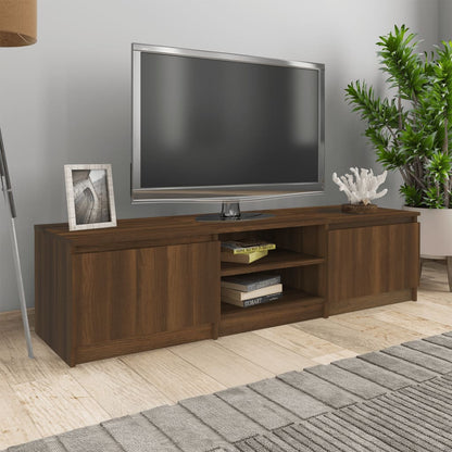 Mobile TV Rovere Marrone 140x40x35,5 cm in Legno Multistrato