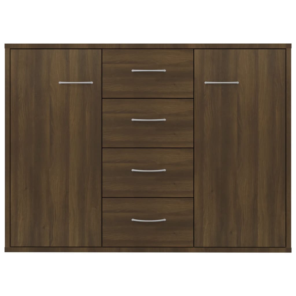 Credenza Rovere Marrone 88x30x65 cm in Legno Multistrato