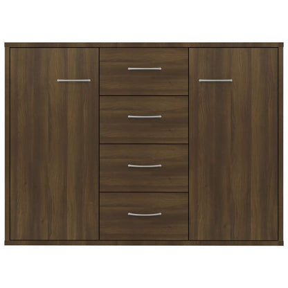 Credenza Rovere Marrone 88x30x65 cm in Legno Multistrato