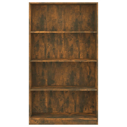 Libreria a 4 Ripiani Rovere Fumo 80x24x142 cm Legno Multistrato