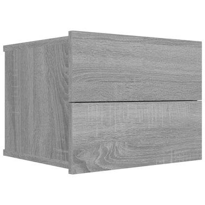 Comodini Grigio Sonoma 2 pz 40x30x30 cm in Legno Multistrato
