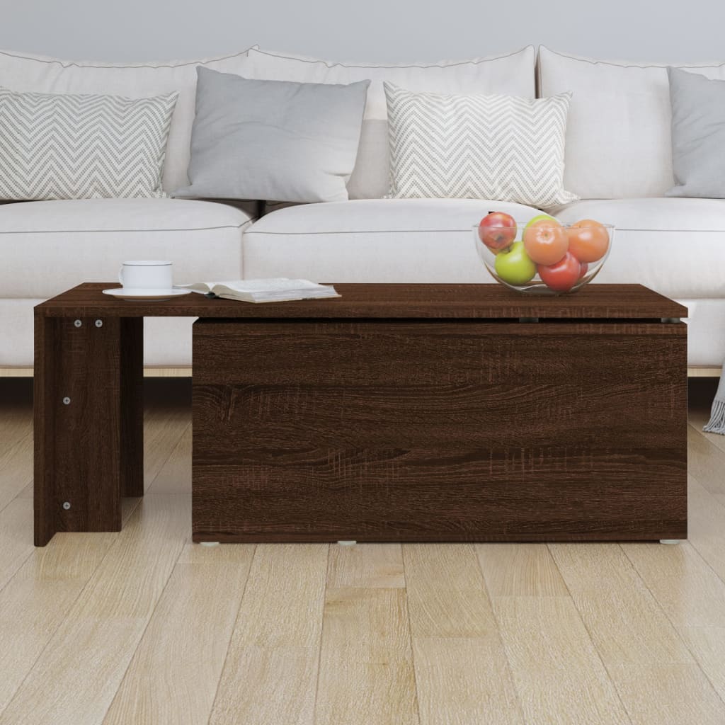 Tavolino da Salotto Rovere Marrone 150x50x35 cm in Multistrato