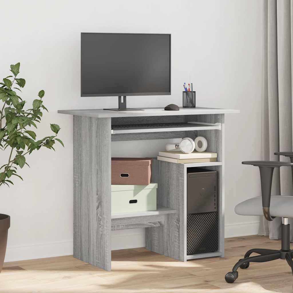 Scrivania Grigio Sonoma 80x45x74 cm in Legno Multistrato