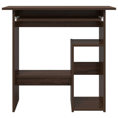 Scrivania Rovere Marrone 80x45x74 cm in Legno Multistrato