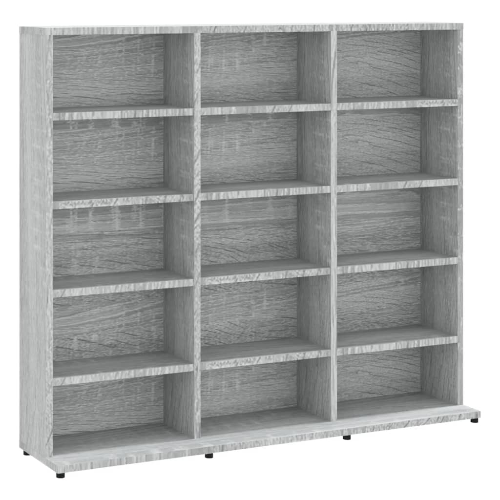 Mobile Porta CD Grigio Sonoma 102x23x89,5 cm Legno Multistrato