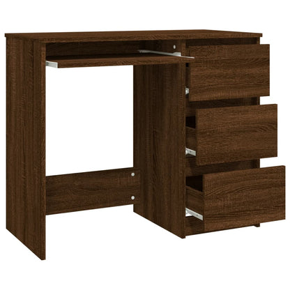 Scrivania Rovere Marrone 90x45x76 cm in Legno Multistrato