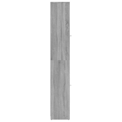 Armadietto Bagno Grigio Sonoma 30x30x183,5 cm Legno tecnico