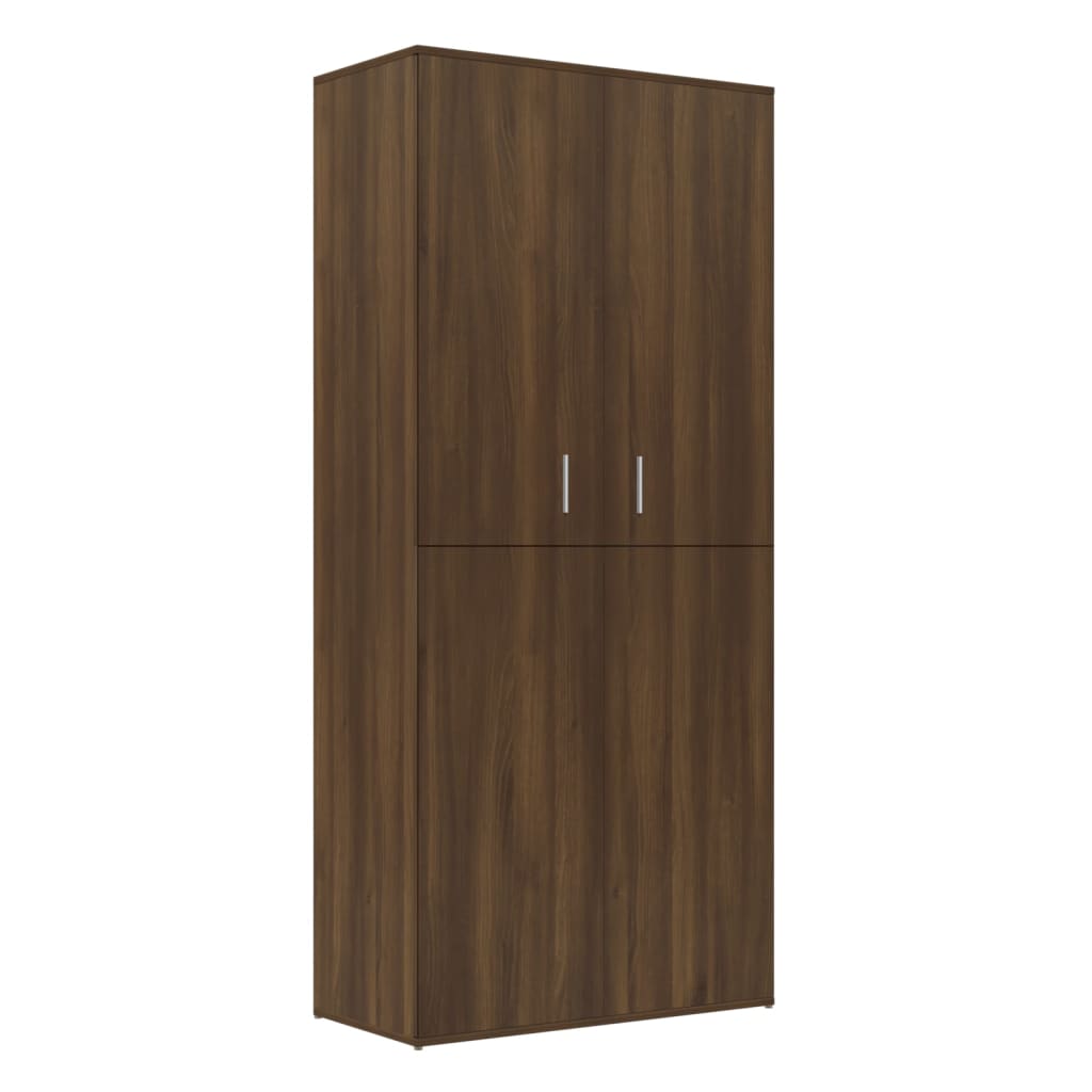 Scarpiera Rovere Marrone 80x39x178 cm in Legno Multistrato