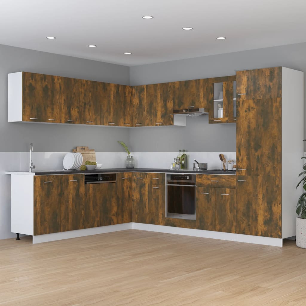 Armadietto Cucina Rovere Fumo 75,5x75,5x81,5 cm in Legno