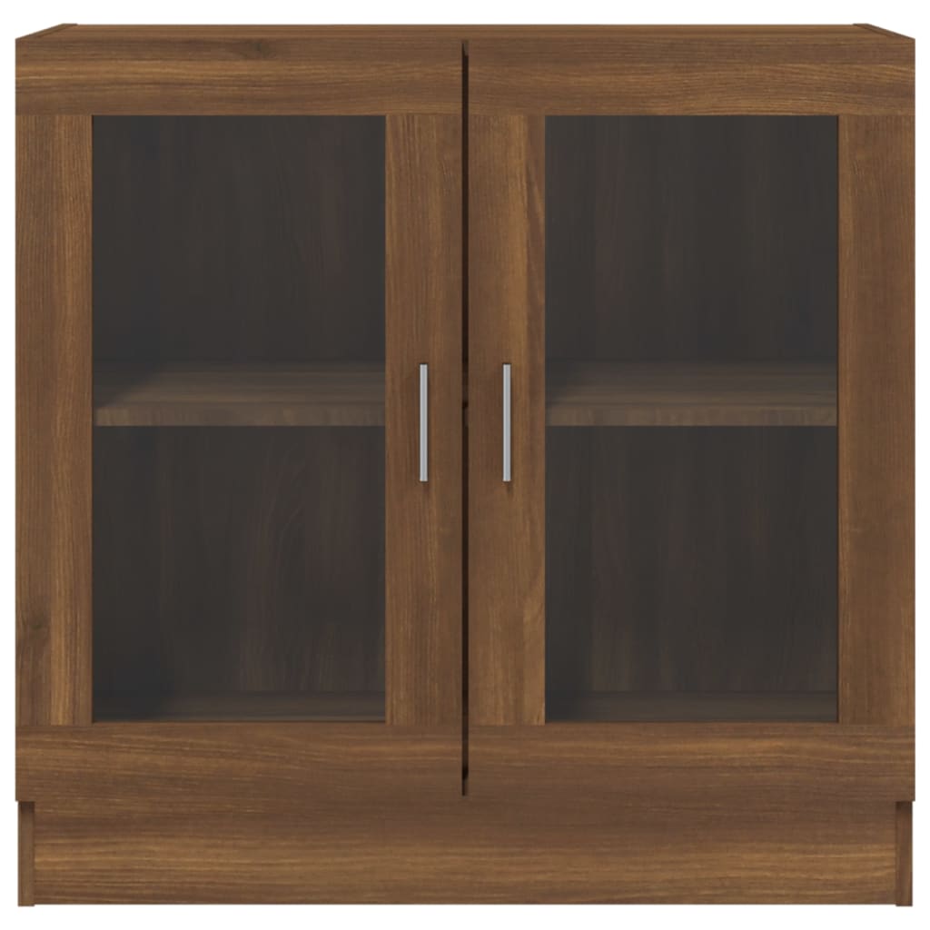 Mobile Vetrina Rovere Marrone 82,5x30,5x80 cm Legno Multistrato