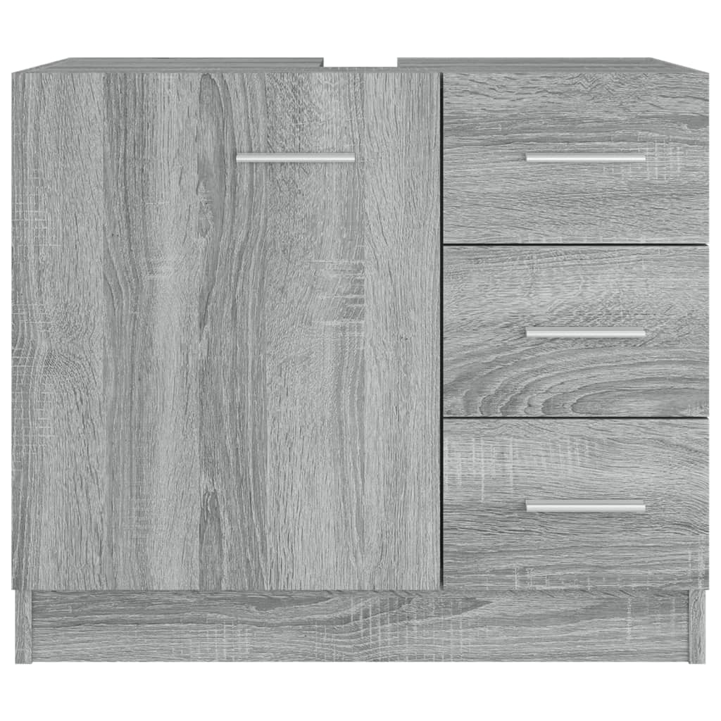 Mobile Lavabo Grigio Sonoma 63x30x54 cm in Legno Multistrato
