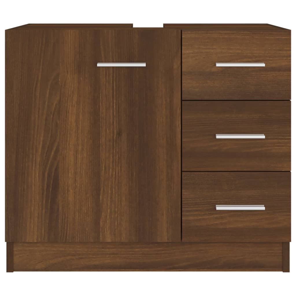 Mobile Lavabo Rovere Marrone 63x30x54 cm in Legno Multistrato