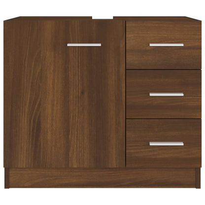 Mobile Lavabo Rovere Marrone 63x30x54 cm in Legno Multistrato